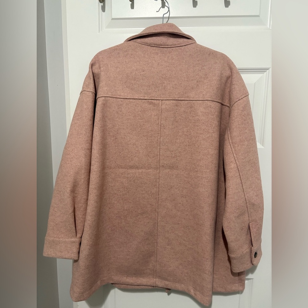 Vocal Marled Pink Shacket - Picture 2 of 4